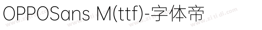 OPPOSans M(ttf)字体转换